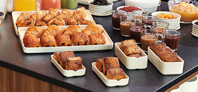 Le buffet petit déjeuner